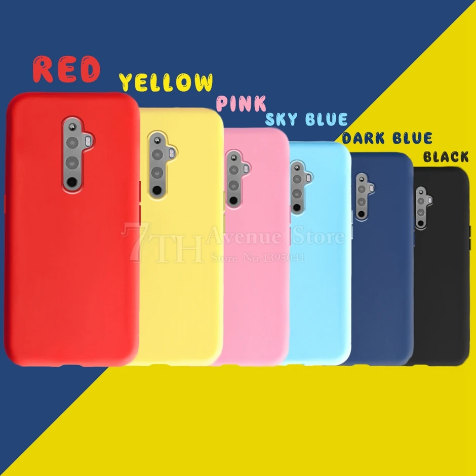 For OPPO Reno2 F Case OPPO Reno2 Z Candy Silicone Back Cover OPPO Reno2 Phone Cases For OPPO Reno2 Reno2F Reno2Z Soft Covers