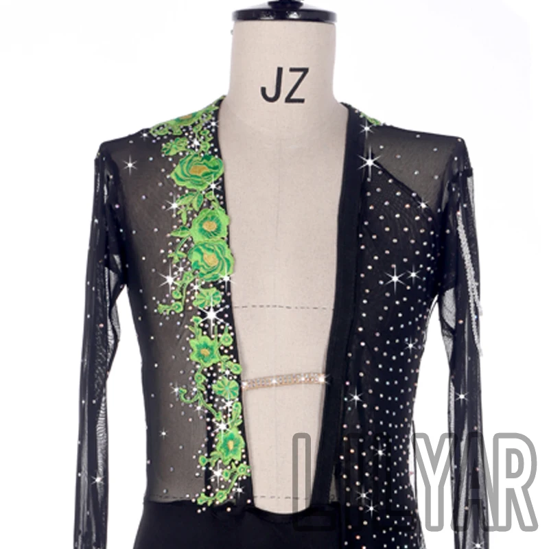 Latin Dance Top Latin Dancing Shirts Adult Kids Competition Performance Wear Salsa Square Professional Practice Clothing