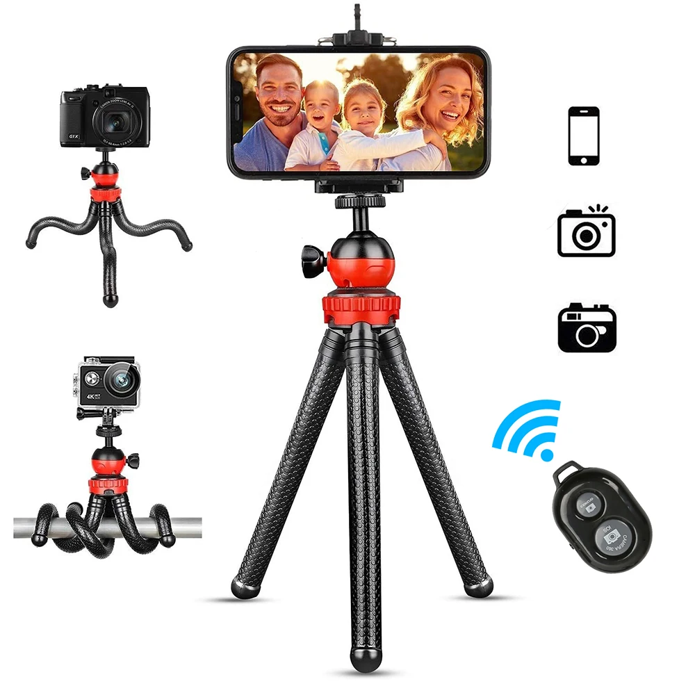 

Mini Octopus Phone holder Flexible Aluminum Tripod for phone DSLR SLR Gopro Camera Selfie Holder for phone Remote Control