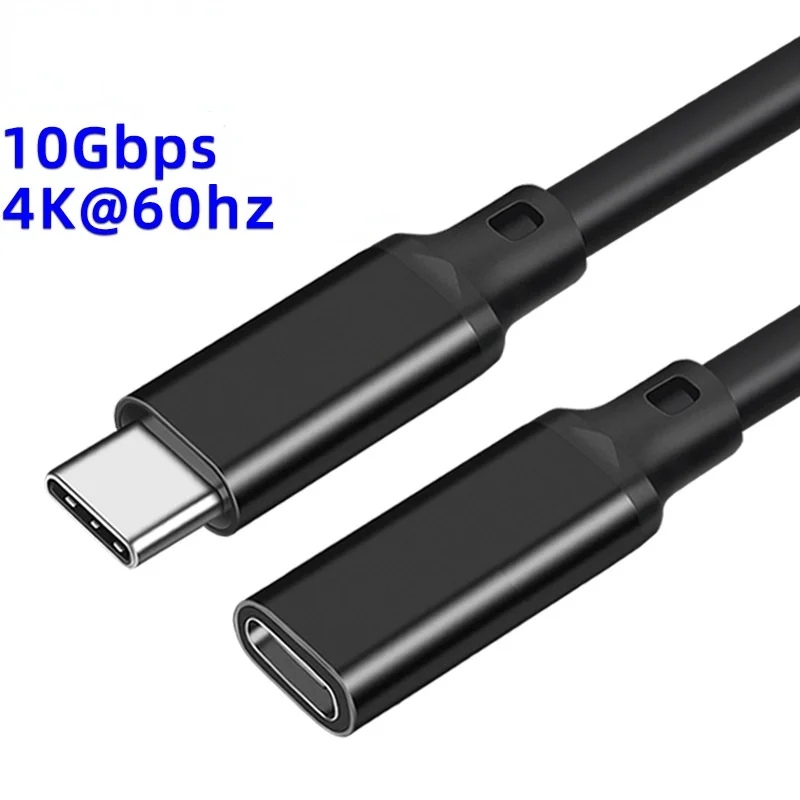 1 м/2 м 10 Гбит/с Gen2 Type-C USB 3.1 штекер-USB-C женский удлинительный кабель 100 Вт для зарядки данных для MacBook Switch Phone