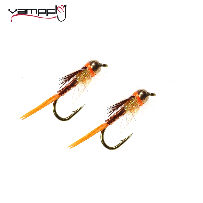 

Vampfly 10PCS Bead Head Copper John Nymphs Flies Salmon Fishing Fly Lures Artificial Insect Bait Lure