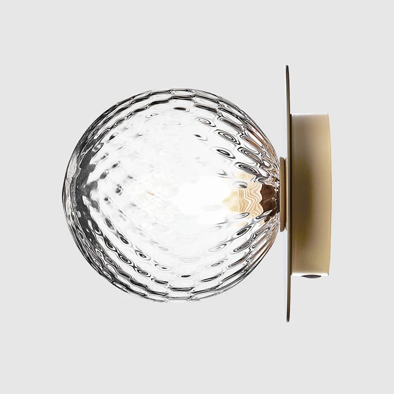 Water Ripple Glass Lampshades Wall Lamps Nordic Led Ceiling Lights for Room Corridor Stairs Hallway Bathroom Loft Decor Lighting