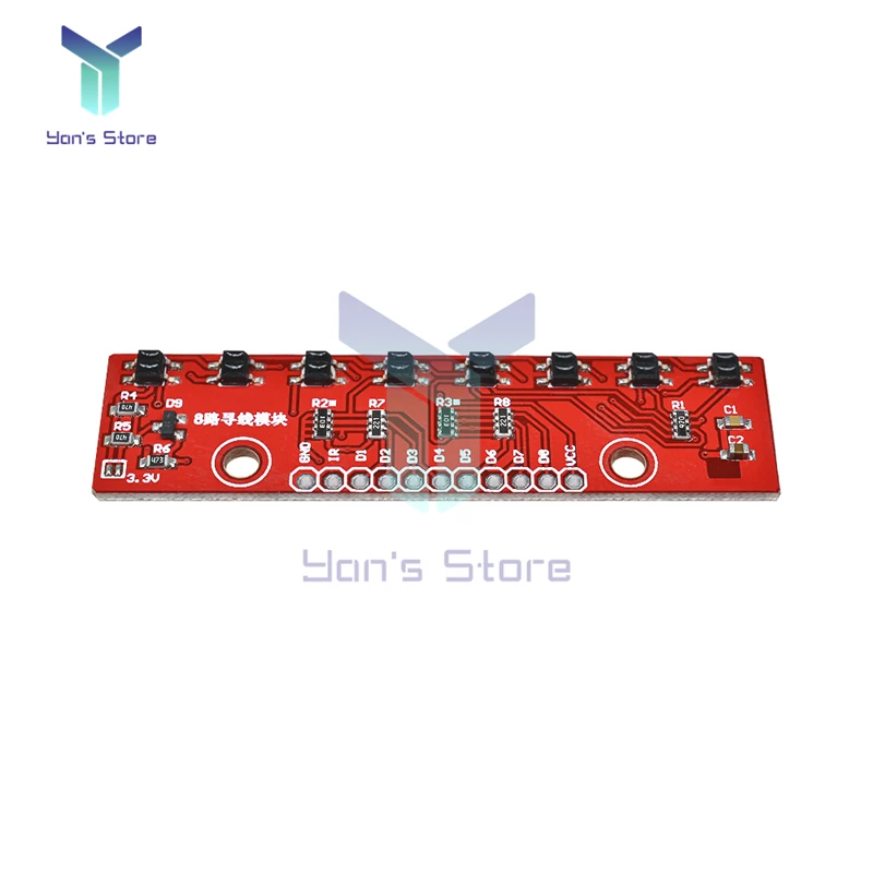 Modulo sensore di tracciamento a infrarossi a 8 canali IR barriera linea sensore di tracciamento modulo di rilevamento scheda fai da te per Arduino