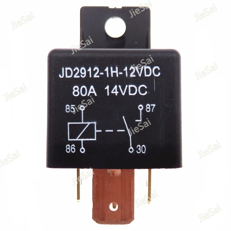 取り付け穴付き大型電流カーリレー,80a,12v,24v,48v,60v,4ピン