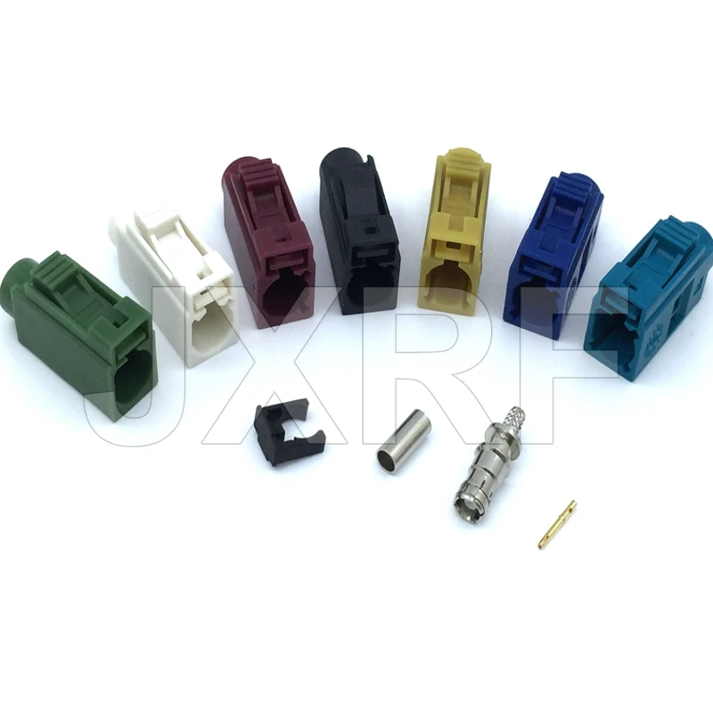 1PCS FAKRA Connector Female A B C D E F G H I K Z Type Crimp for RG316 RG174 Cable Adapter Car Radio FM GPS Antenna Connector