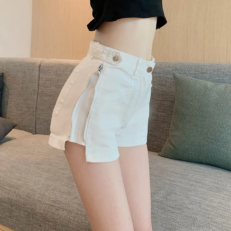 Fashionable Women Jeans Shorts Summer Jeans High Waisted Shorts Girls White Short Jeans Khaki Wide Leg casual Denim Shor