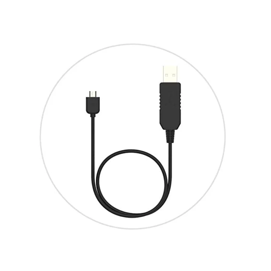 Black Micro-D data cable capable of transferring data for CheckmeO2 Pro/VisualOxy/SleepU/BabyO2/s2