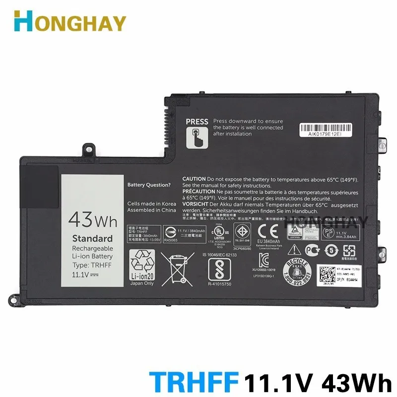 Honghay TRHFF Laptop Battery for DELL Inspiron 5447 5547 5445 5448 5545 14-5447 15-5547 Latitude 3450 3550 0PD19 43WH 15-5557