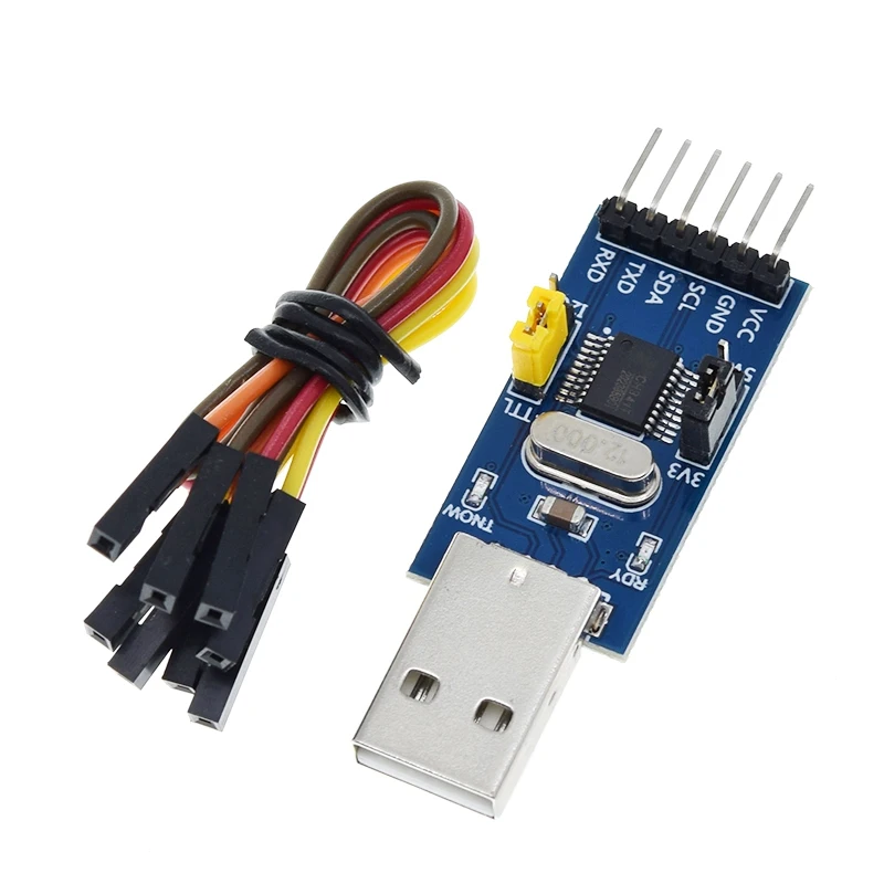 TZT 1/2/5 Stück CH341T 2-in-1 Modul 3,3V 5V USB zu I2C IIC UART USB zu TTL Einzelchip-Serieller Port-Downloader – Detail 8