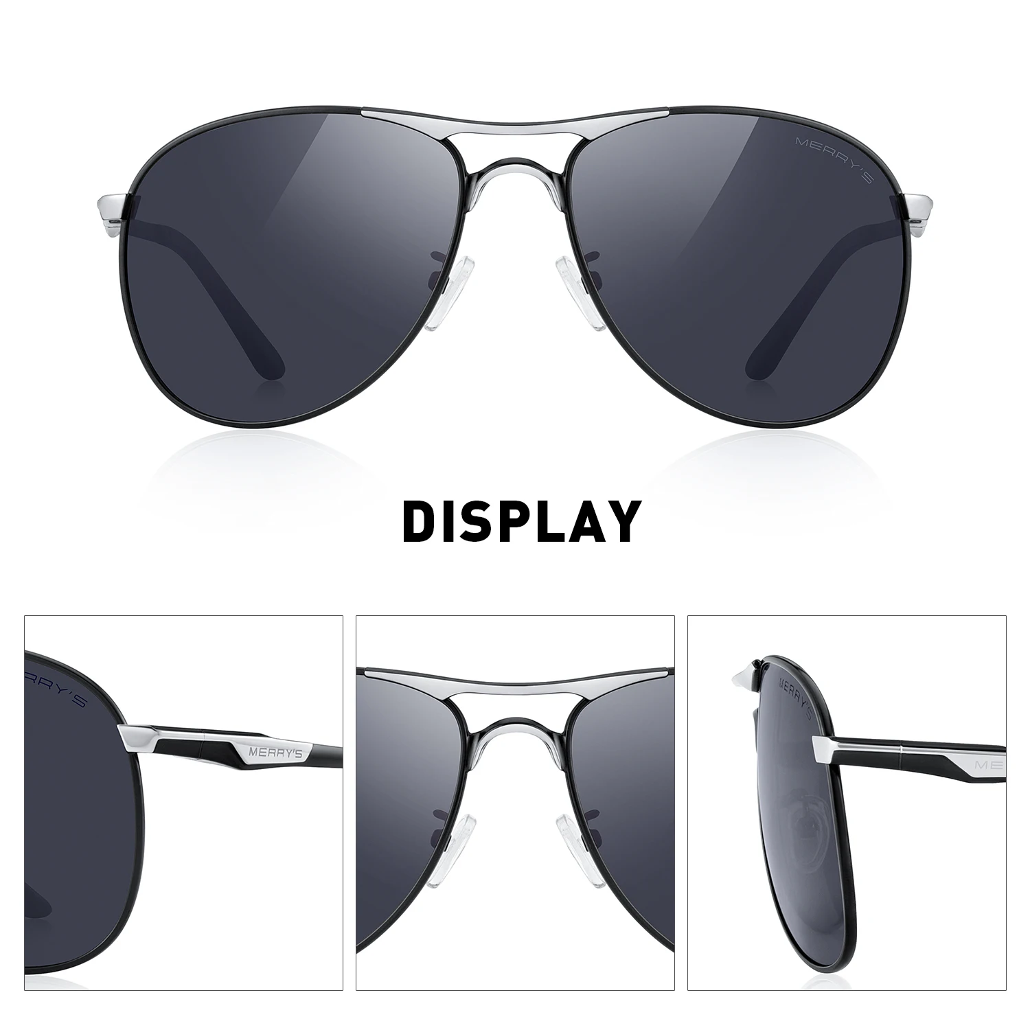 MERRYS DESIGN Men Classic Polarized Sunglasses Men Aluminum Pilot Sunglasses For Driving Luxury Shades UV400 S8712G