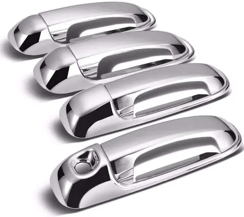 Хромированные покрытия для дверных ручек для Dodge DAKOTA 2005-2011 / DURANGO 2004-2009 / RAM 1500 2500 3500 2002-2008-без пассажирского ключа