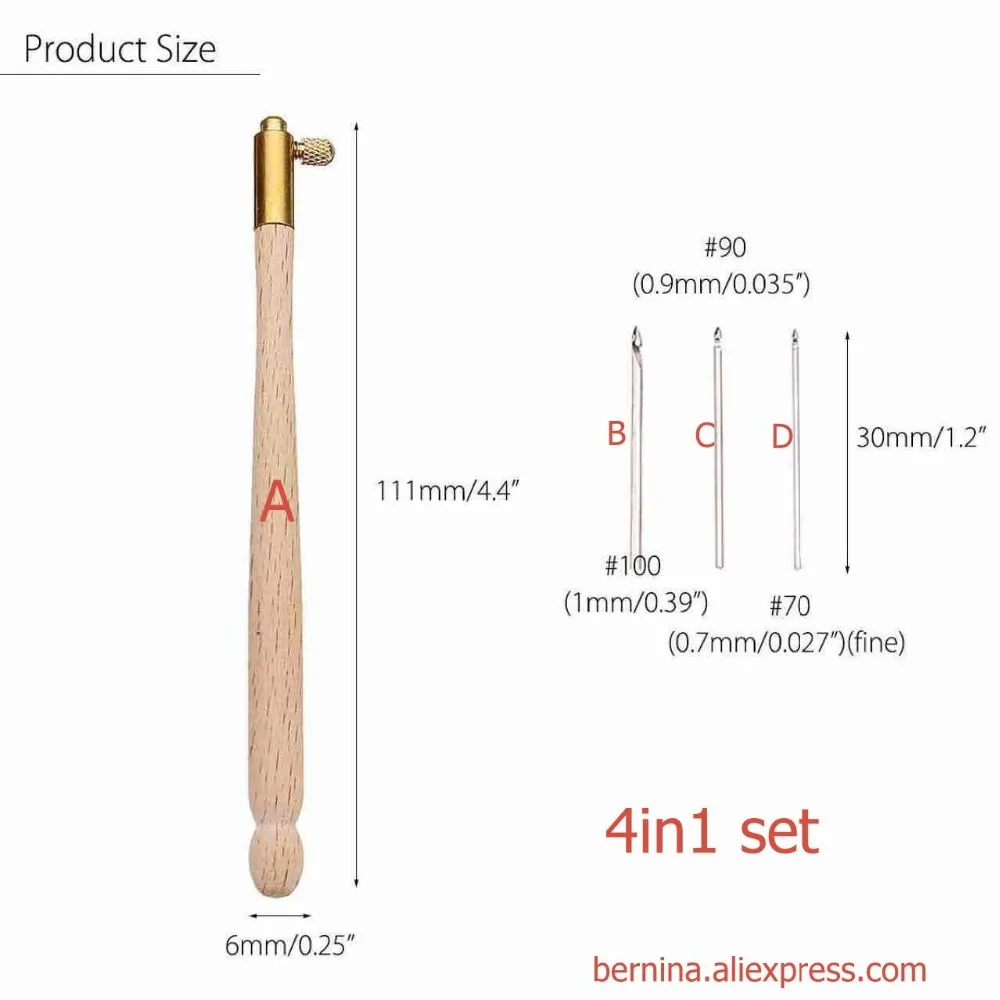 

JAPAN Tambour/Luneville Hook with size needles 70-80-90-100/110 /Beading Lesage Embroidery tools Couture Bead neddle Embroidery