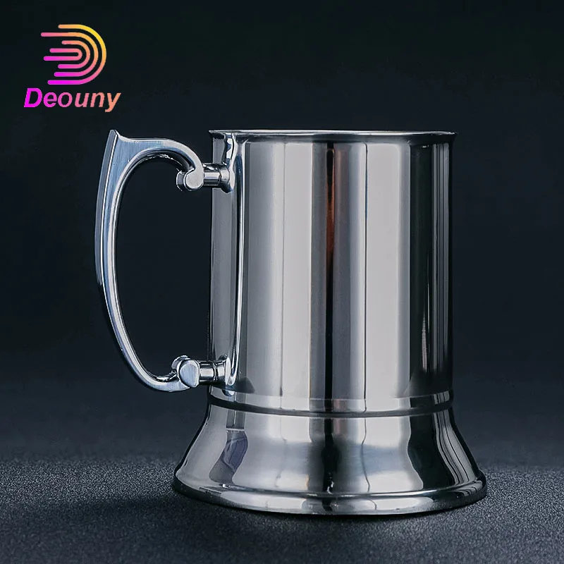 

DOWNY 450ML Blue Blazer Mug Skirt-type Stainless Steel Goblet Pour Fire Cocktail Double Wall Cup Bartender Beer Bar Drinkware