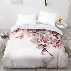 3D Duvet Cover Custom 200X200 220x240 Comforter/Quilt/Blanket case Adult Queen King Bedding For Wedding Floral Microfiber