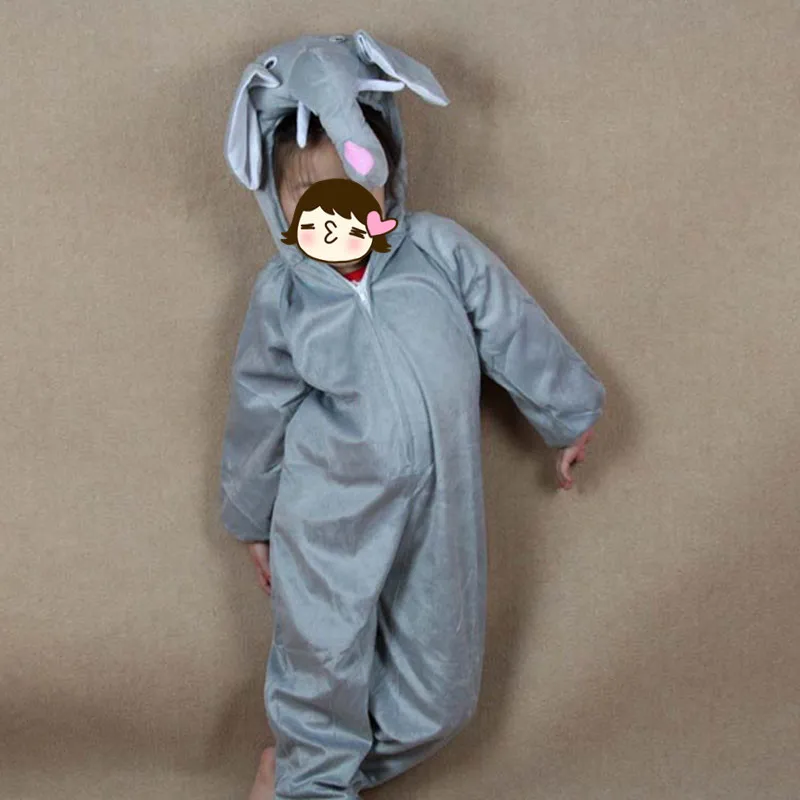 Macacões de elefante para crianças, vestido de carnaval, festa cosplay, traje de Halloween infantil, roupas para meninos e meninas