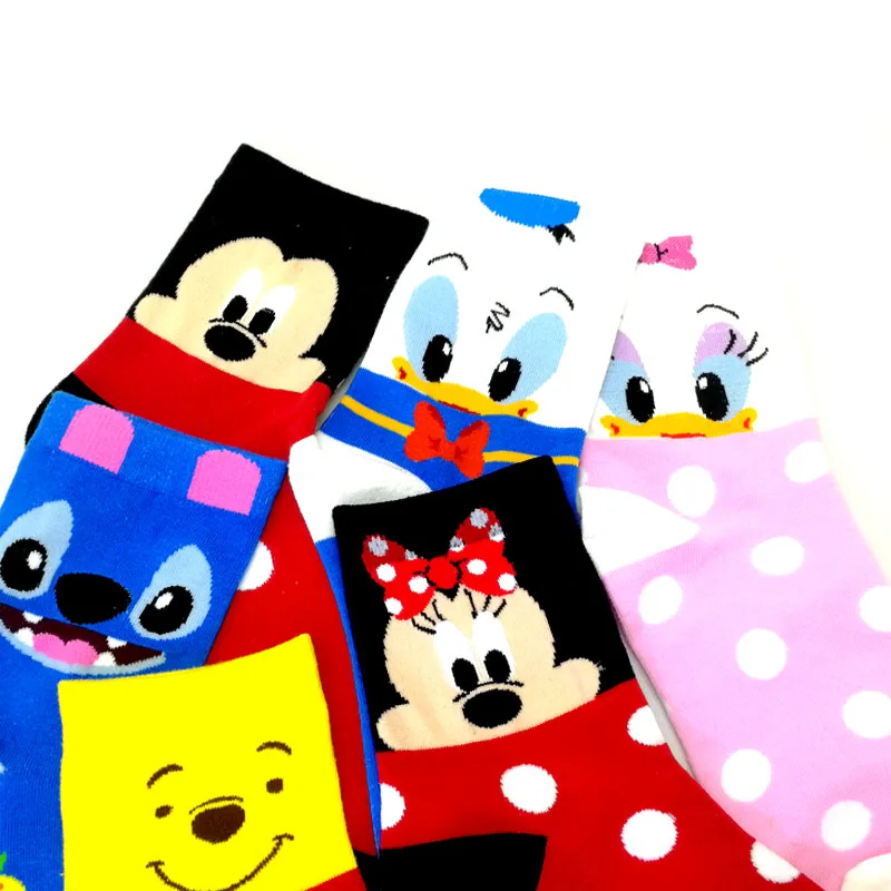 Fashion Casual women socks Cartoon socks Animal Mickey Donald Duck Christmas socks Funny Cotton Cute Girl socks Dropship