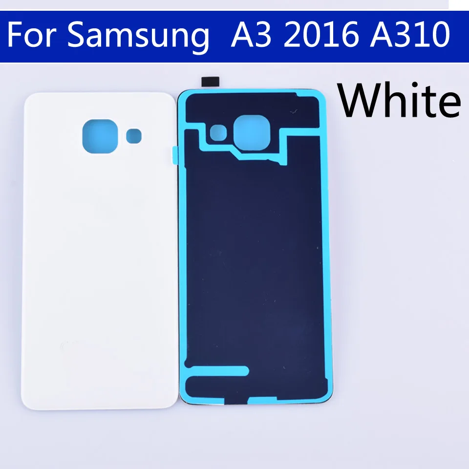 A310 For Samsung Galaxy A3 2016 A310 SM-A310F A310F SM-A310F/DS Back Battery Cover Case 3D Glass Rear Housing Cover