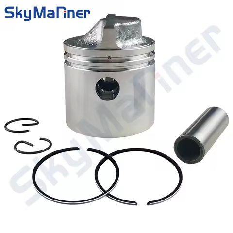 6G1-11631 6G1-11610 Piston with Ring STD Kit For Yamaha Outboard Motor 2T 6HP 8HP 6G1-11631-00-98 6G1-11610-00 50mm Marine Parts