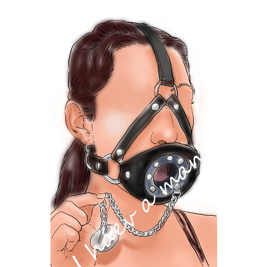 Leather Head Face Mask Mouth Gag,BDSM Bondage Silicone Gag Ball ,Harness Strap Blindfold, Sex Toys For Couples