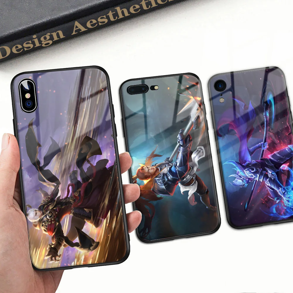 Protective Phone Case For iphone 11 12 Pro Max X XR XS Max 8 7 6 6s plus Tempered Glass Back Cover