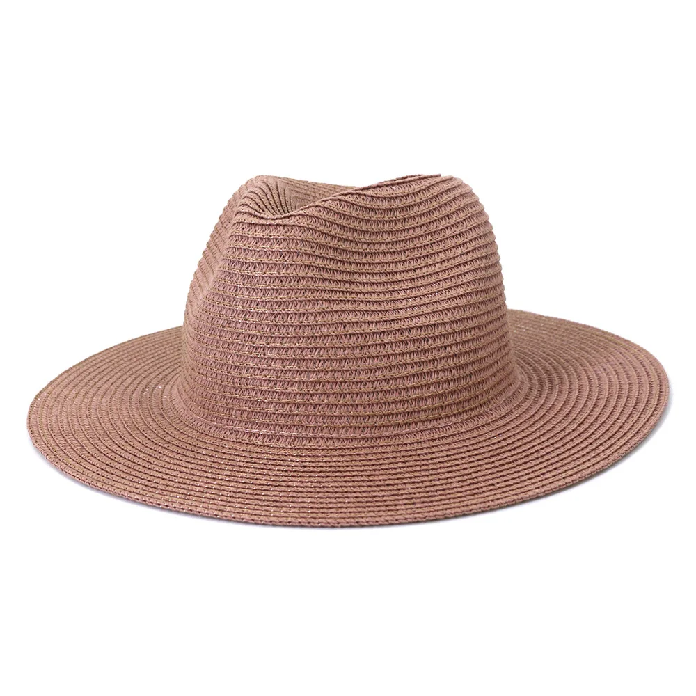 Großhandel Sun Hüte Männer Frauen Sommer Panama Breite Krempe Stroh Hüte Mode Bunte Outdoor Jazz Strand Sonnenschutz Kappe – Detail 19