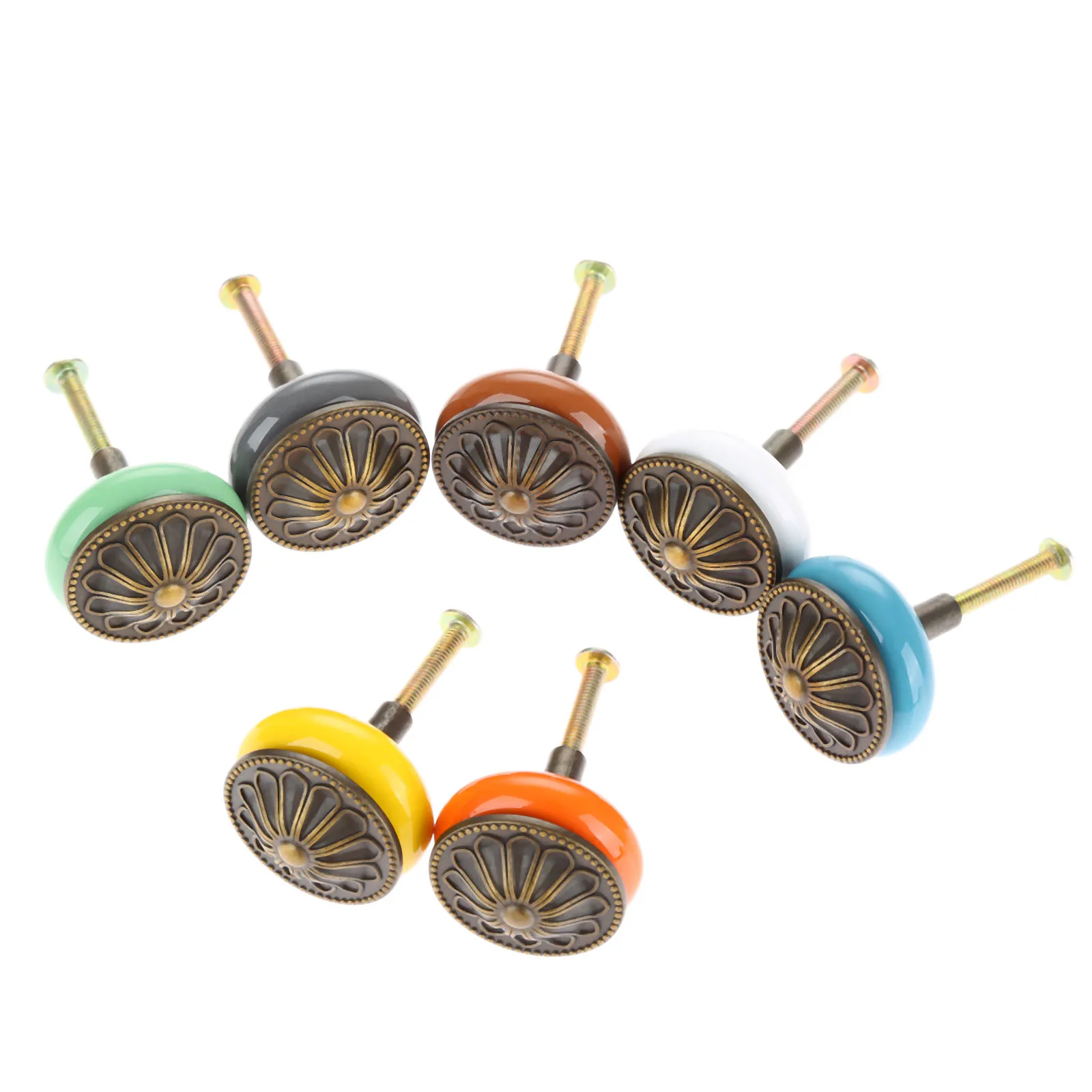 DRELD 1PC Home Furniture Handles Modern Ceramic Cabinet Knobs and Handles Door Knob Cupboard Drawer Kitchen Bookcase Pull Handle