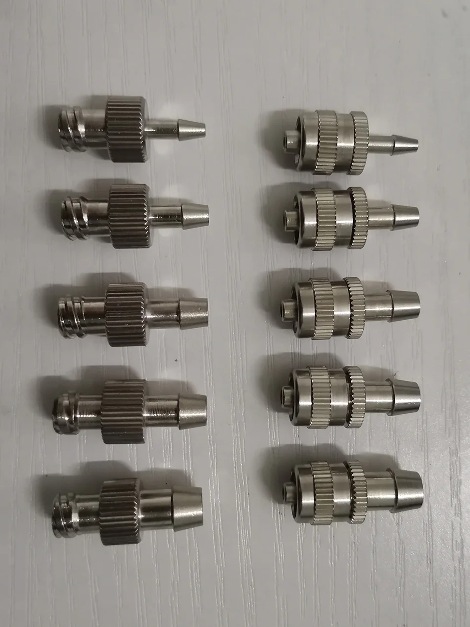 Air Valve Pipe Dispensing Glue Subpackaging Syringe Barrel Luer Lock Adapter Fitting Connector  Metal Nickel Plated Brass