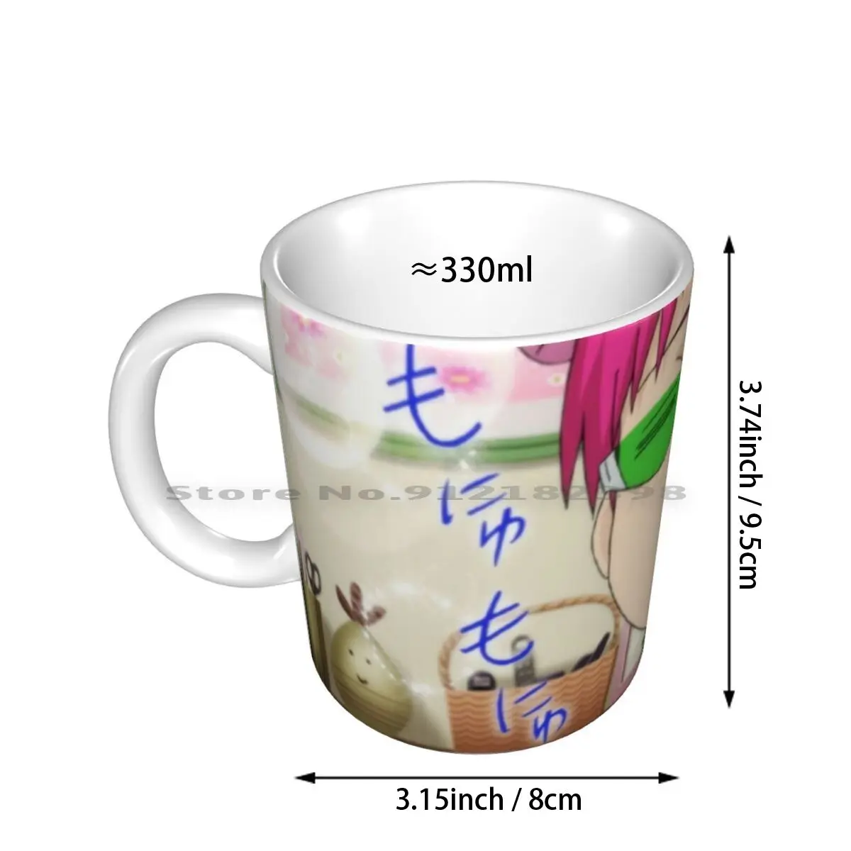 Saiki K Ceramic Mugs Coffee Cups Milk Tea Mug Anime Animes Saiki K Saiki The Disastrous Life Of Saiki K Disastrous Life K Pink