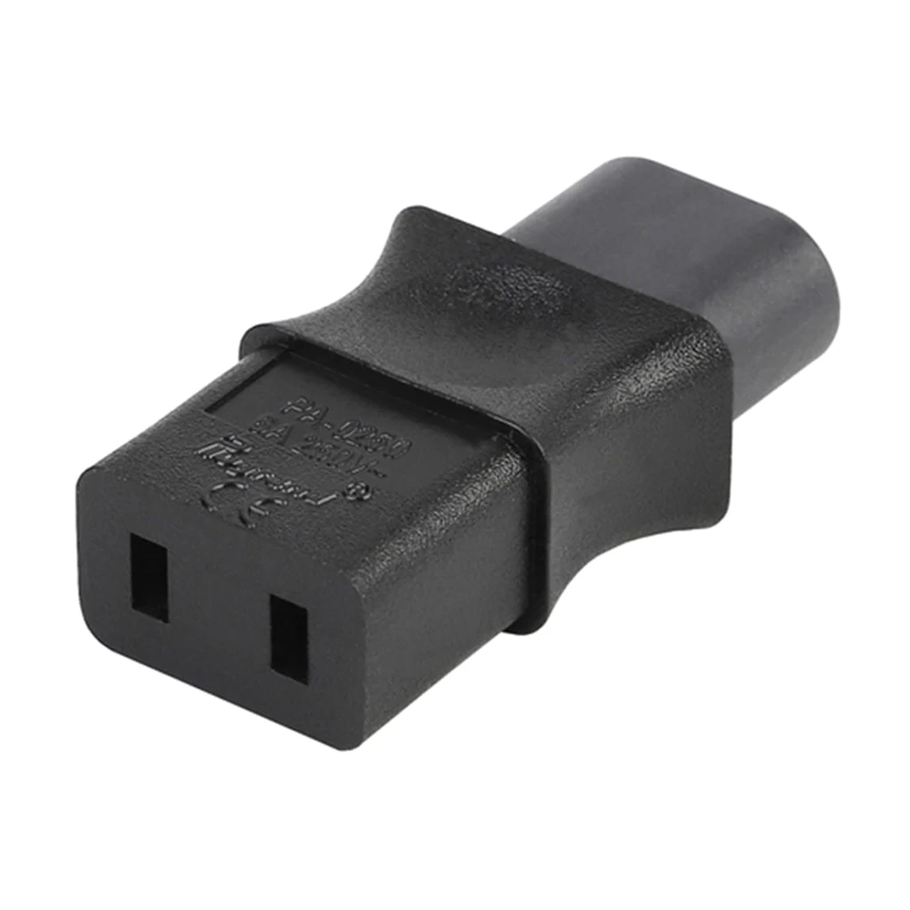 IEC 320 C8 Male To IEC 320 C9 2 Pin Female   Adapter 6A /250V