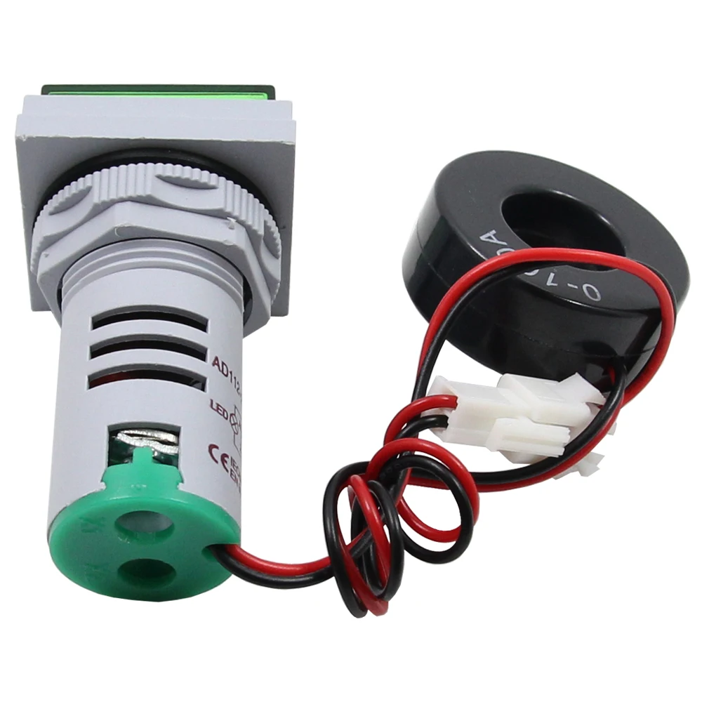 التيار المتناوب 60-500 فولت 1-100A LED الفولتميتر الرقمي مقياس التيار الكهربائي هيرتز هرتز أضواء الإشارة 220 فولت الجهد الحالي متر فولت أمبير تستر الكاشف