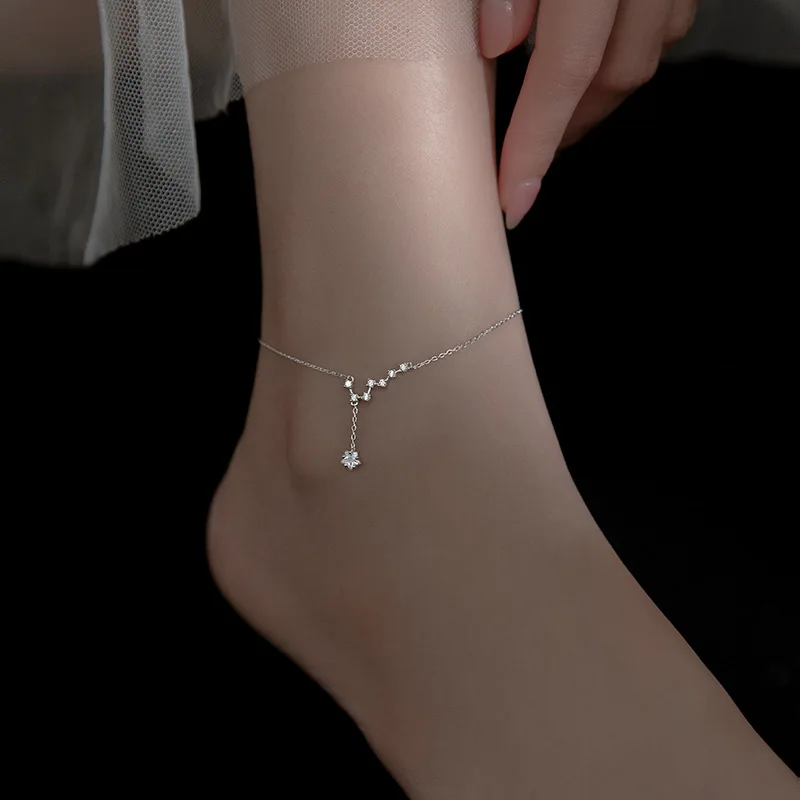 Enosola Anklets for women Jewelry Silver 925 Dipper Foot Ankle Bracelet On Leg Female Star Chain Big Dipper Charm