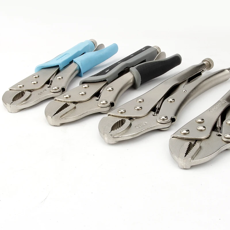 Adjustable Straight Round Jaw Pliers 1pcs Lock Locking Mole Plier Carbon Steel Clamp Grips Pliers Welding Tool 5