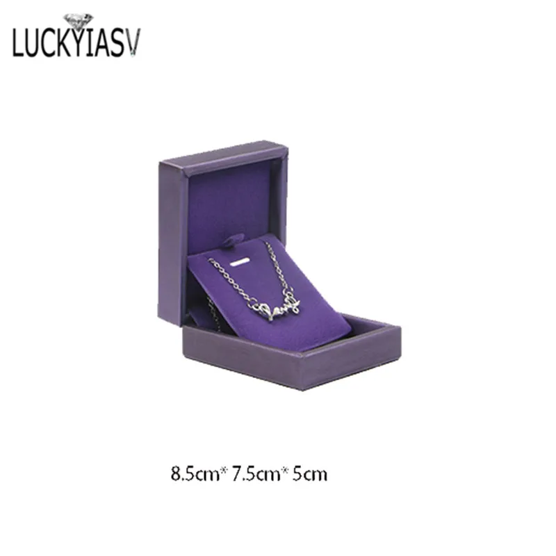 Jewelry Box Brushed PU Leather Ring Box Bracelet Necklace Box Pendant Gift Box For Jewelry Wedding Gift Box Jewelry Storage Box