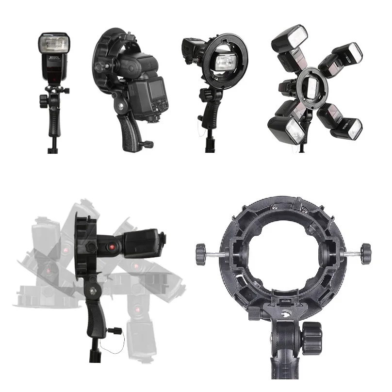 بونز ملحقات تثبيت متعددة الوظائف العالمي S نوع فك التشفير حامل قوس ل Godox V1 TT350 AD200 على الكاميرا في الهواء الطلق فلاش