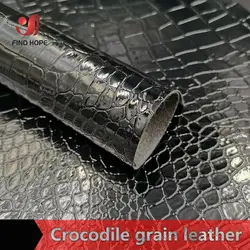 20x120CM Roll Crocodile Synthetic Faux Leather Fabric Highlight Vinyl For Bag Earring Craft Sewing Handmade