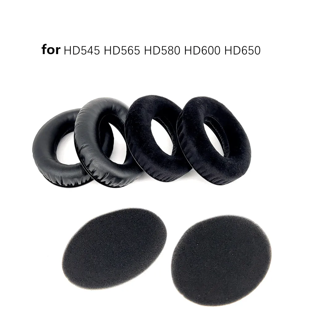 Replacement Velvet Protein Skin Ear Pads Cushions for Sennheiser HD545 HD565 HD580 HD600 HD650 Headphones EarPad High Quality