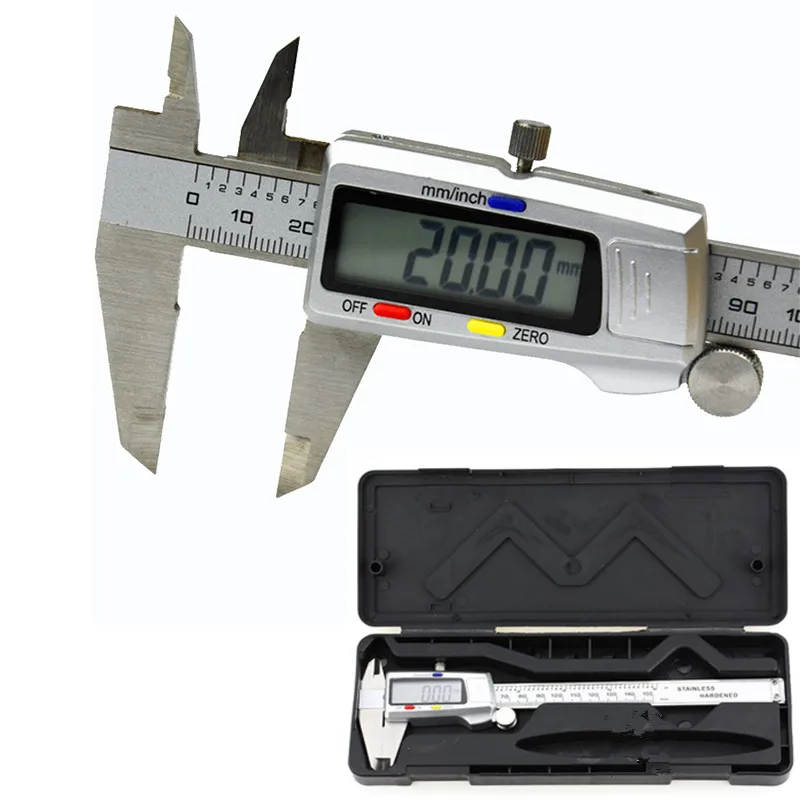 Miernik cyfrowy ze stali nierdzewnej 6" 150mm, suwmiarka, paquimetro, instrument, plastikowe suwmiarki noniuszowe do wyboru