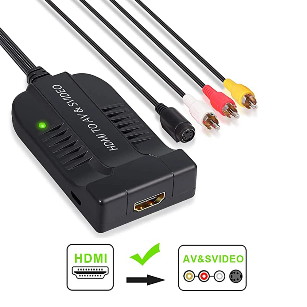 Adapter HDMI na AV-S-Video Wejście HDMI S-Video Wyjście AV CVBS Konwerter wideo