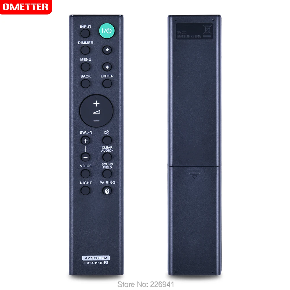 

Suitable for Sony sound bar new remote control RMT-AH101U HT-CT380 HT-CT780 SA-CT380 SA-WCT780