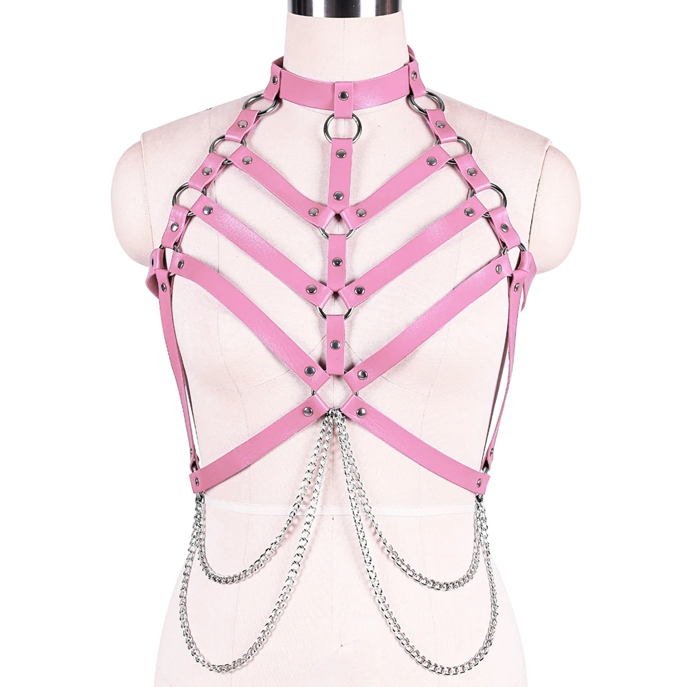 

Sexy Lingerie Harness Fashion Leather Harness Women Suspenders Punk Garter Belt Stockings Belts Body Buttocks Bondage Belts