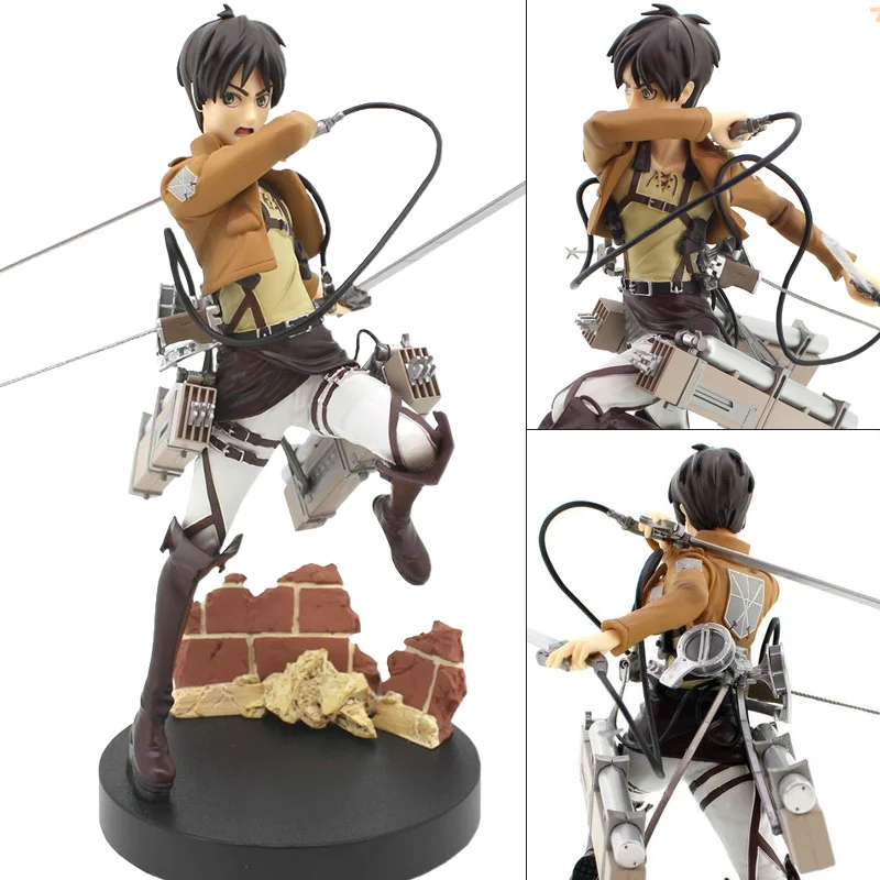 Bandai MSP Attack on Titan Eren Jaeger Levi Ackerman Mikasa Ackerman Action Figure Ornament Model Toys