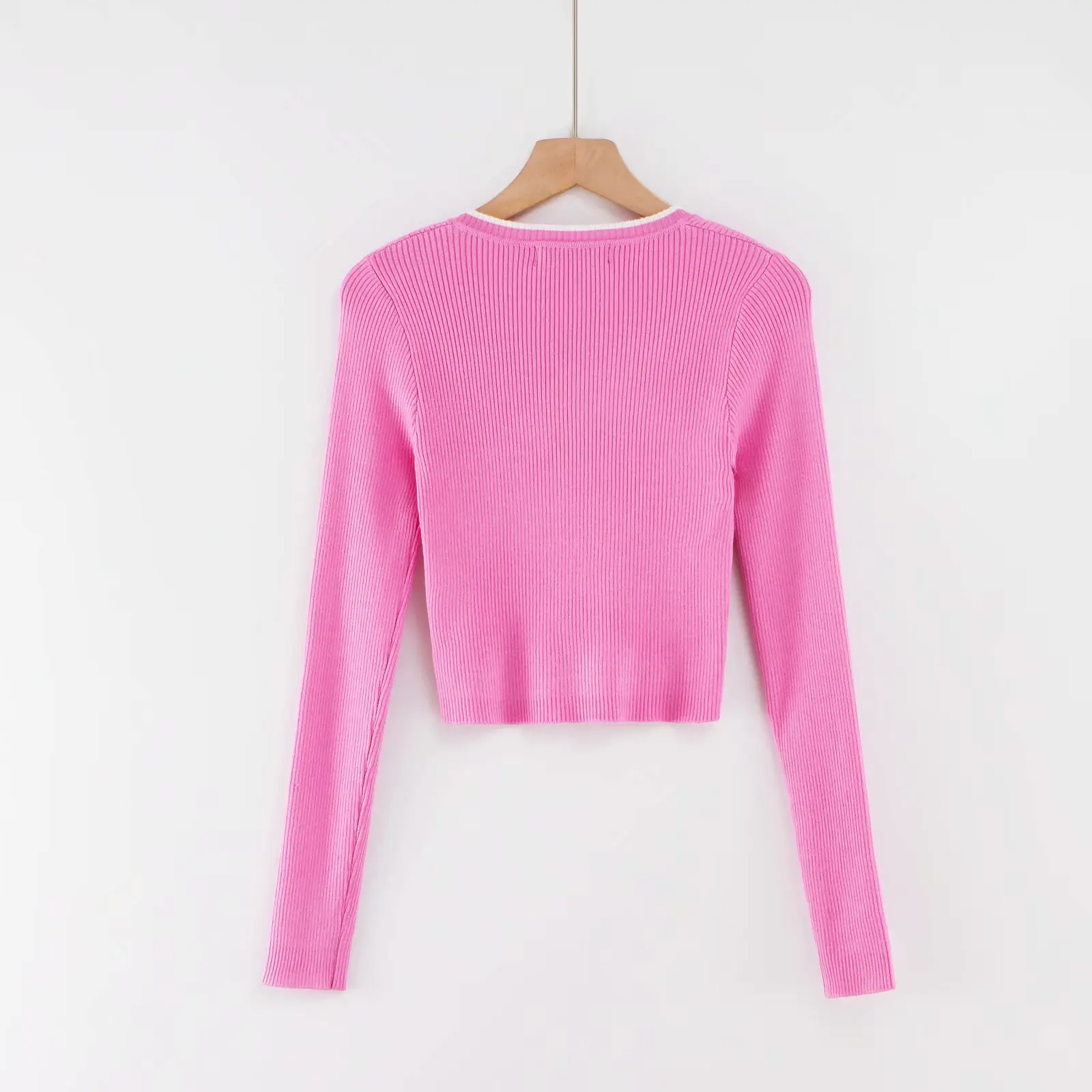 Fall 2023 crop sweater kawaii cute sweaters knitted sweater pink women winter clothes women pullover sweater sexy tops