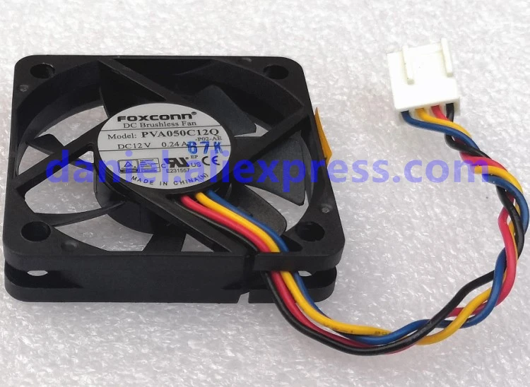 

Original Foxconn 5010 5cm fan 4-wire temperature control and speed regulation hydraulic pva050c12q 12V 0.24a