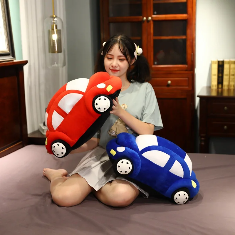 30Cm-60Cm Leuke Kids Cars Model Knuffels Kinderen Voor Kinderen Jongens Kawaii Auto Vorm Kussen kussen Verjaardagscadeautjes