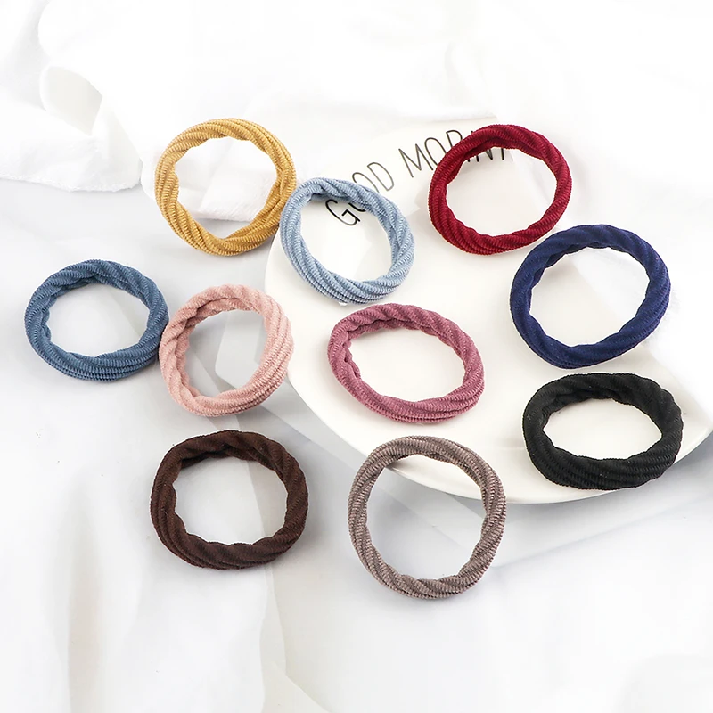 5Pcs/Set Basic Women Hair Band Simple Elastic Headband Twill Hair Ties Hair Accessories Gift for Girls Holder for thick ponytail