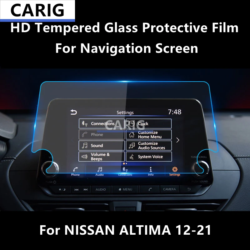 

For NISSAN ALTIMA 12-21 Navigation Screen HD Tempered Glass Protective Film Anti-scratch Repair Film Accessorie Refit