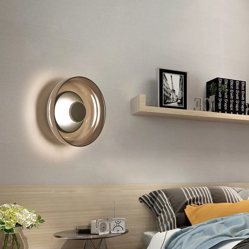 Glass Mushroom Sconce Light Background Wall Decoration Lamp LED Chip Wall Lamp Living Room Bra Bedroom Bedside Bar Shop Lightin