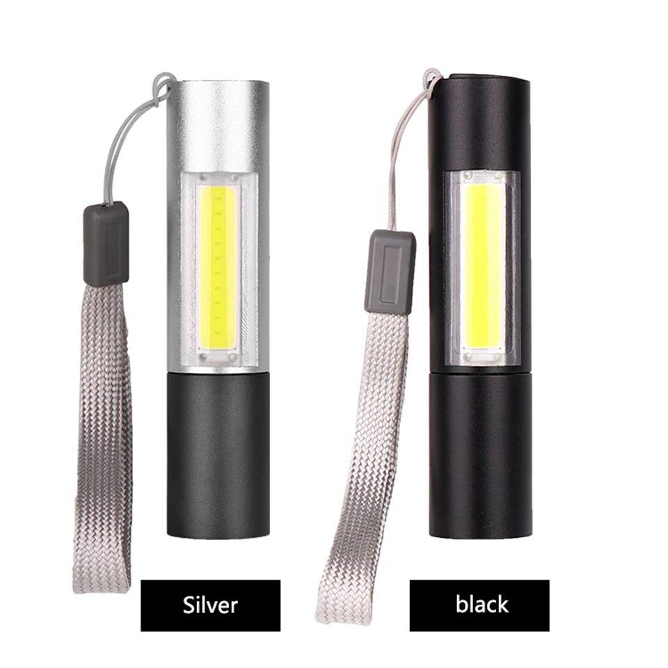 Mini Led Flashlight Zoomable Waterproof Zoomable Camping Built in Rechargeable Battery Aluminum Torch XP-G Q5 Torch 10W Lantern