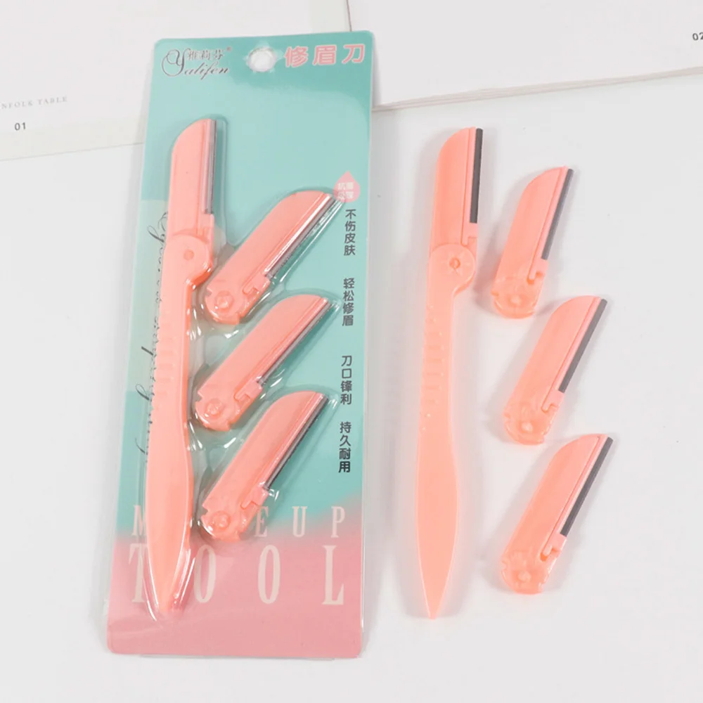 Recortador de cejas para mujer, afeitadora Facial, cuchillo para cejas, removedor Facial, afeitadora, maquillaje, depilación Facial con hoja reemplazable, 1 ud.