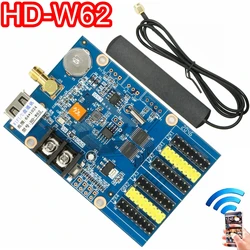 HD-W62 WIFI / U-disk Led Control Card 1024*64 Pixels Wireless Asynchronous led Controller For P10 Display Scrolling Message Sign